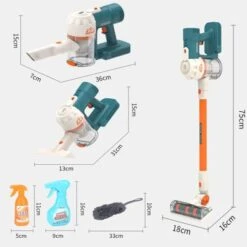 Syntek Haushaltsreinigung Spielet Mit Einem Elektrostaubsauger Und Anderem Zubehör Inklusive - Tolles Geschenk Für Kinder Mehrfarbig -Kinderspielzeug 30598432 04