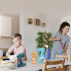 Syntek Haushaltsreinigung Spielet Mit Einem Elektrostaubsauger Und Anderem Zubehör Inklusive - Tolles Geschenk Für Kinder Mehrfarbig -Kinderspielzeug 30598432 06