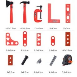 Syntek Werkzeugkasten Für Kinder Simulation Wartungswerkzeug Bohrmaschine Schraubendreher Reparatur Spielhaus Kinderspielzeug -Kinderspielzeug 30598454 06