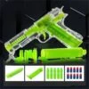 Syntek Fluoreszierende Spielzeugpistole Für Kinder Leuchtende Muschelauswurf-Soft-Bullet-Kinderspielzeugpistole